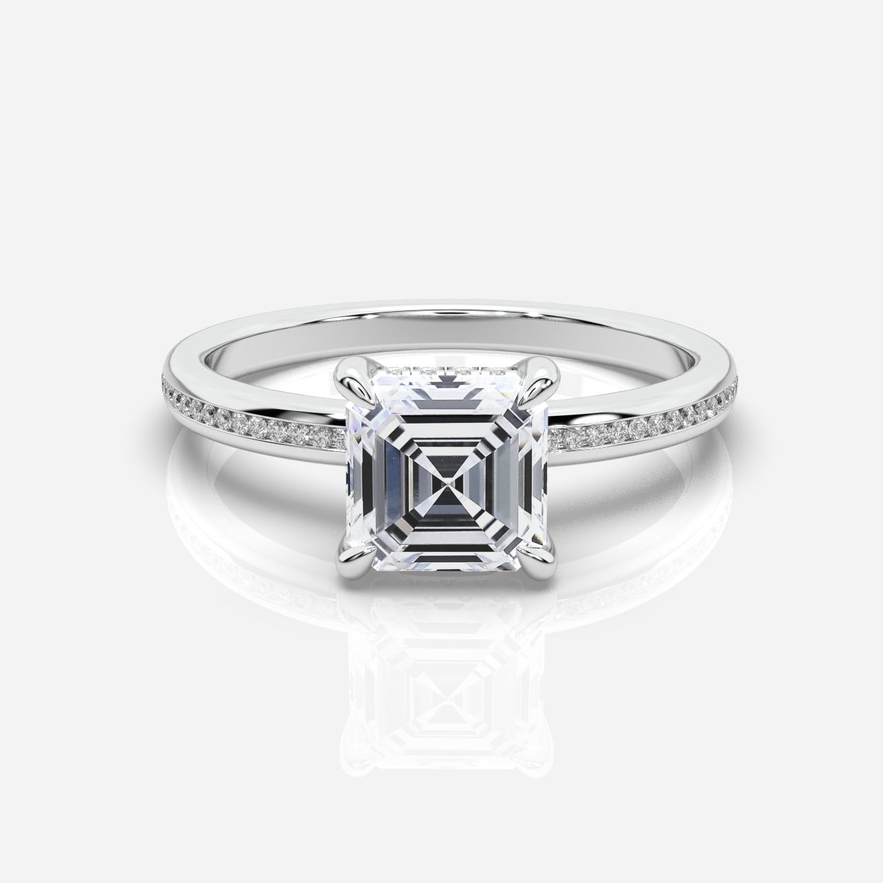 Mia Hidden Halo Asscher